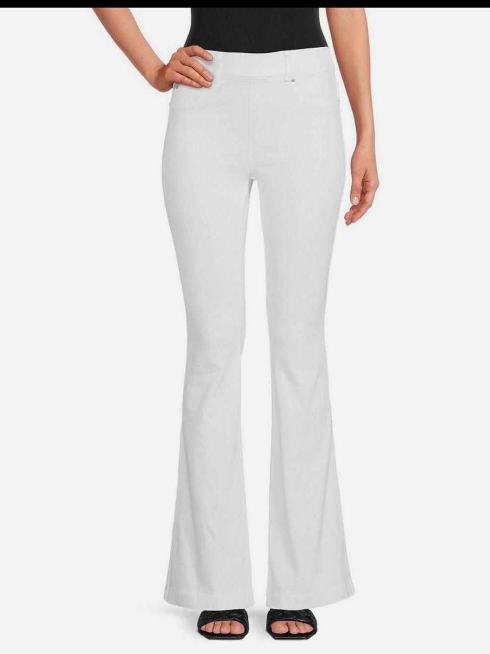 Spanx White Flared Pull-On Pants